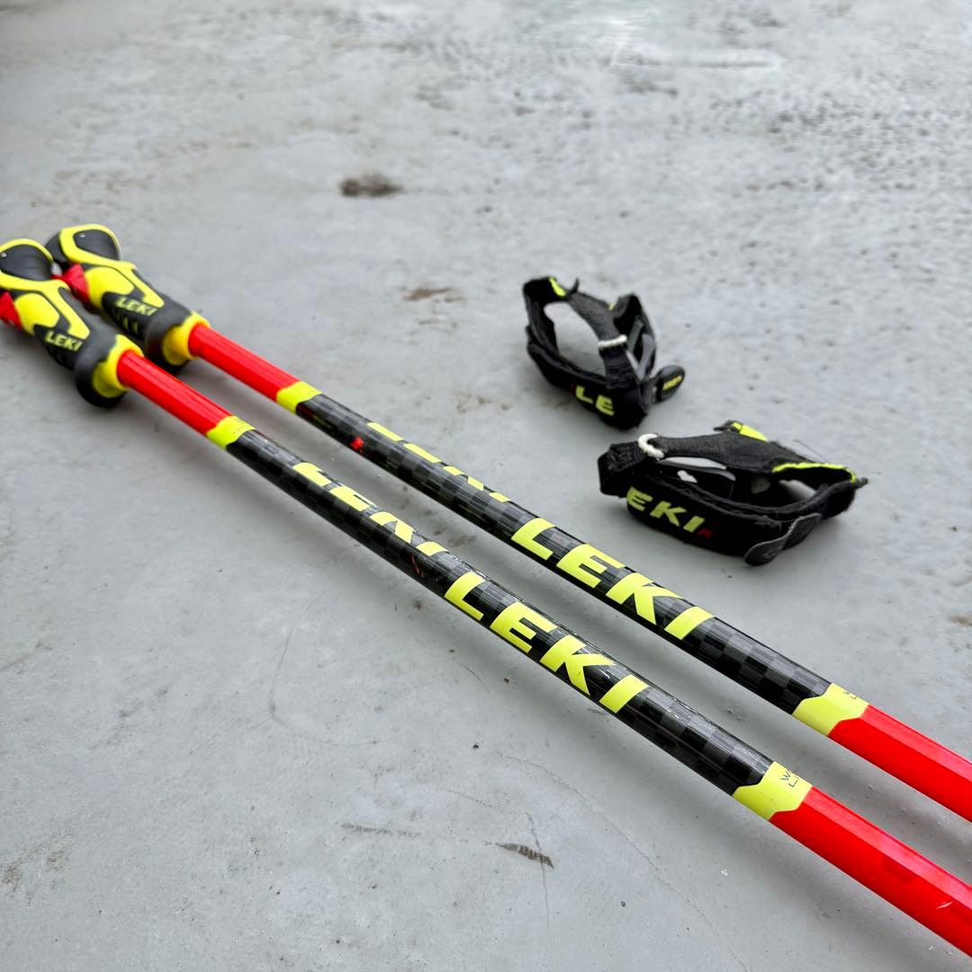 LEKI スキー用ストック レッド/イエロー