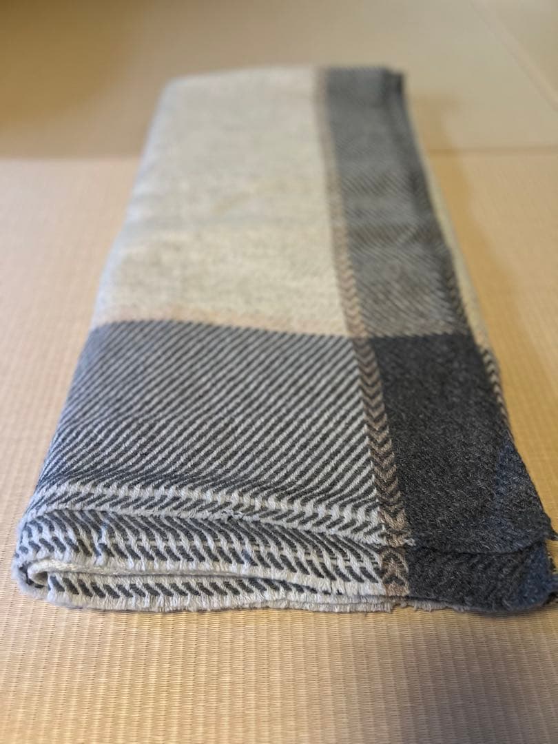 期間限定で大セール‼️インド産　カシミア山羊100% 大判ブランケット