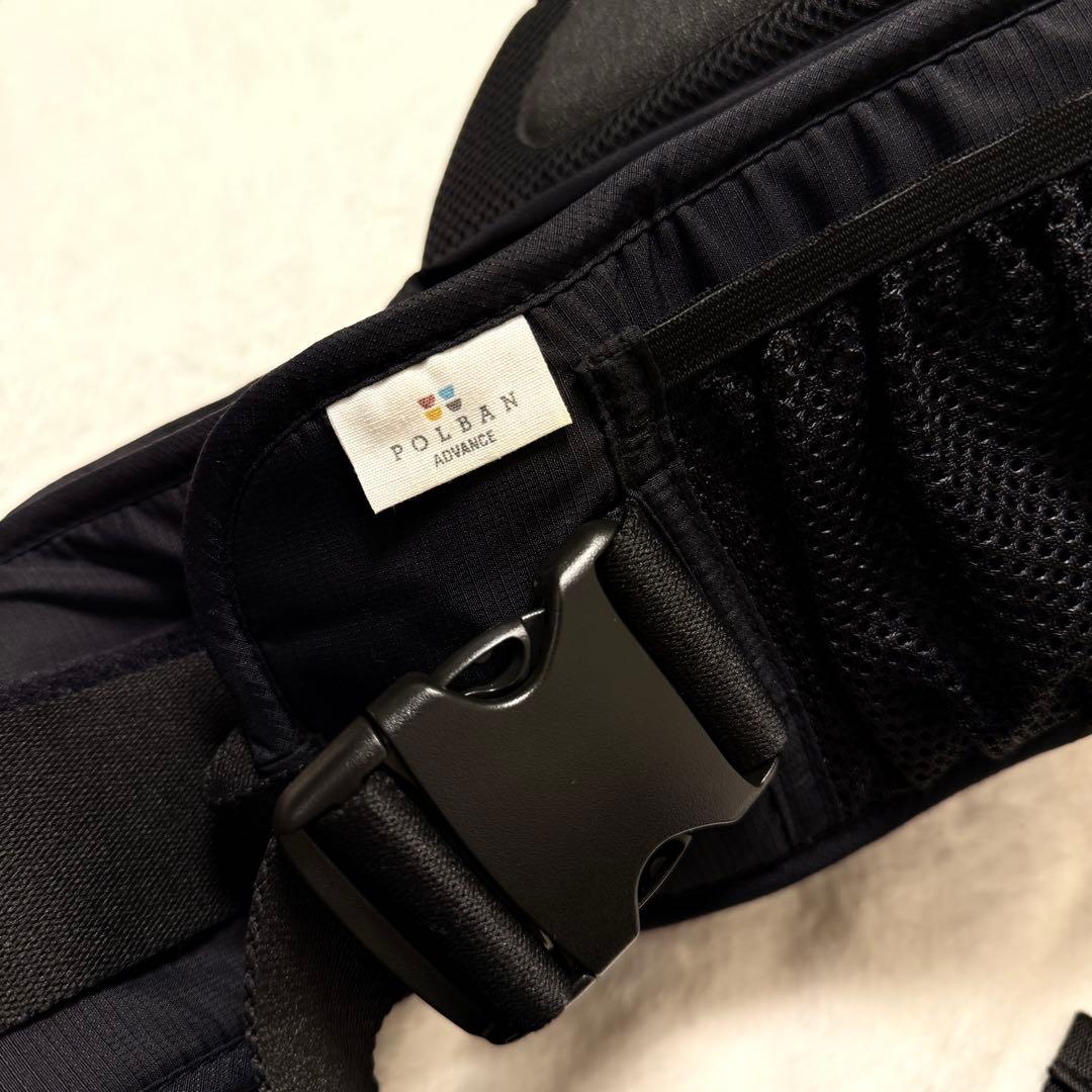 【美品】ポルバン アドバイス ヒップシート ブラック　シングルショルダー付