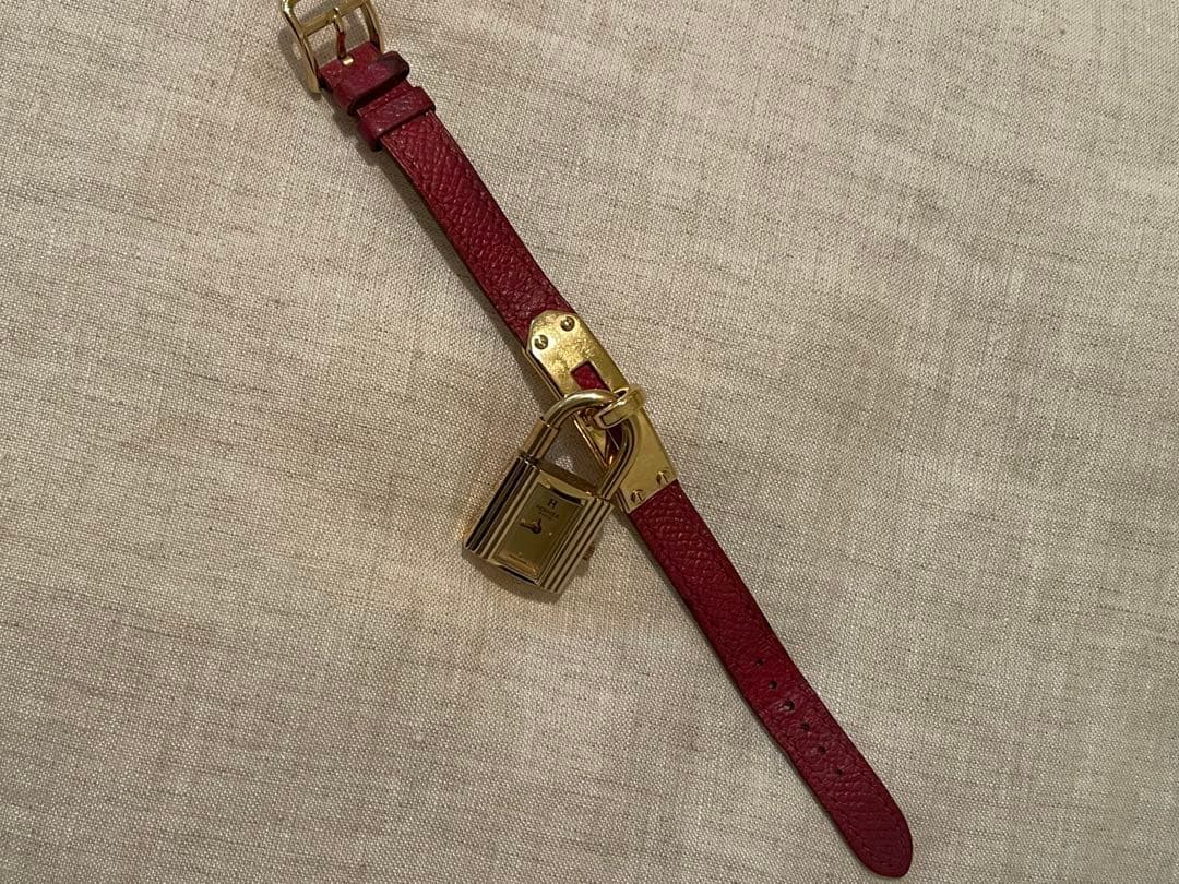 稼働品　エルメス　ケリー　ウォッチ　　赤　レッド Hermes Kelly