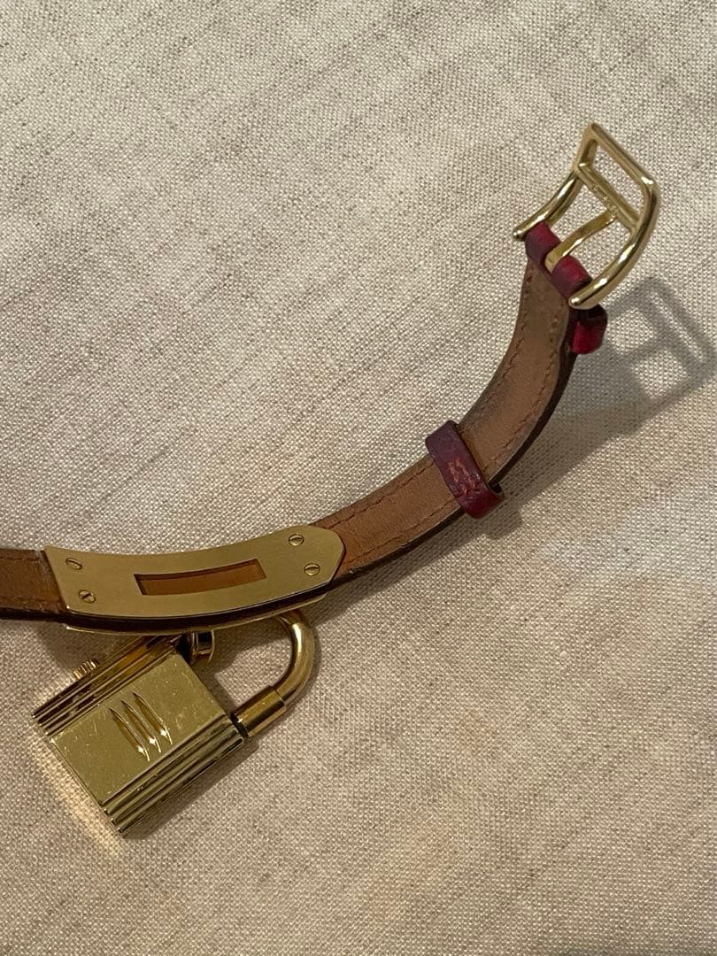 稼働品　エルメス　ケリー　ウォッチ　　赤　レッド Hermes Kelly