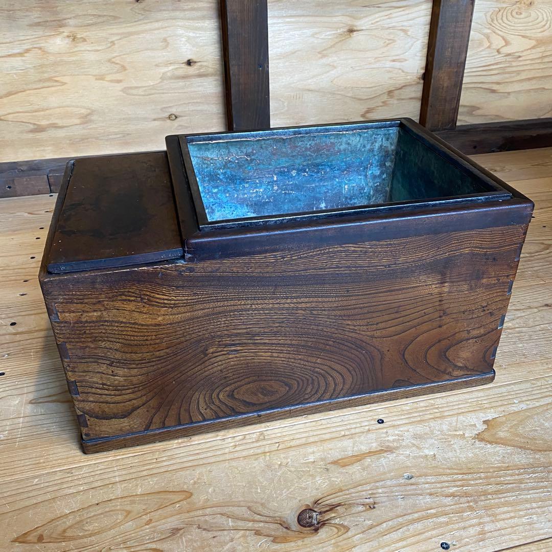 関東火鉢　江戸火鉢　長火鉢　アンティーク　レトロ 囲炉裏　テーブル