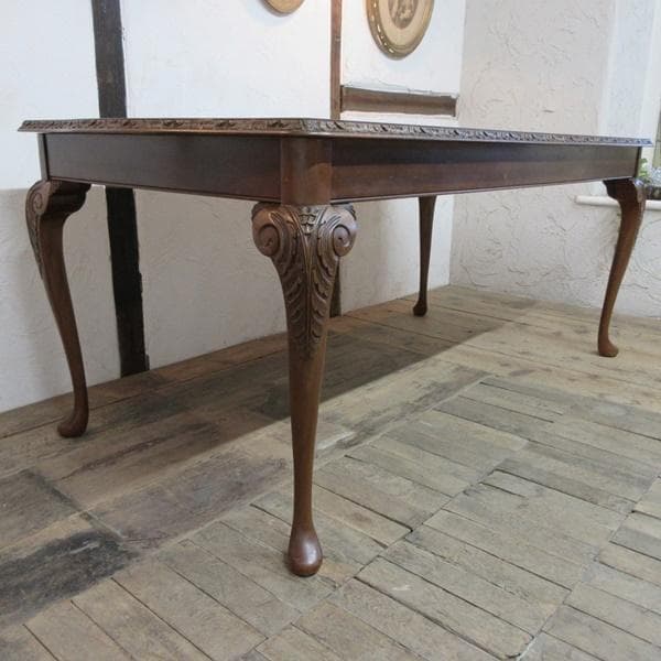 イギリス アンティーク 家具 ダイニングテーブル 猫脚 作業台 英国 6121e