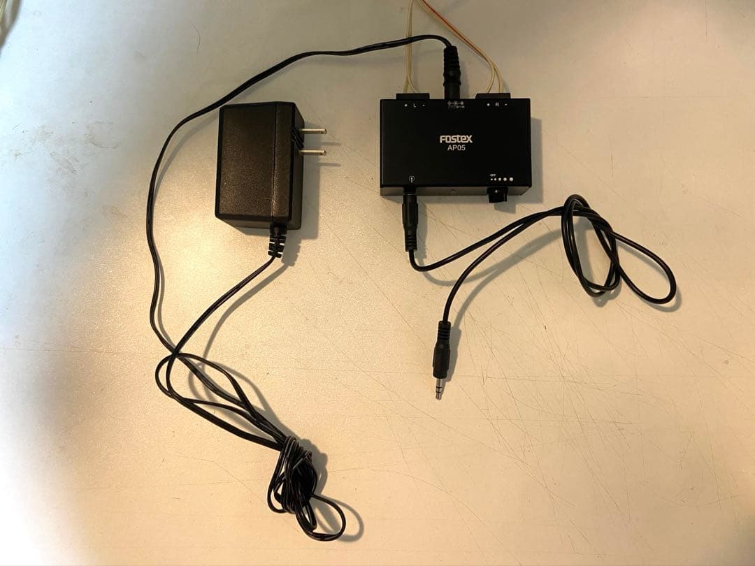 Fostex P802-S スピーカー　アンプセット　木目調　ブックシェルフ