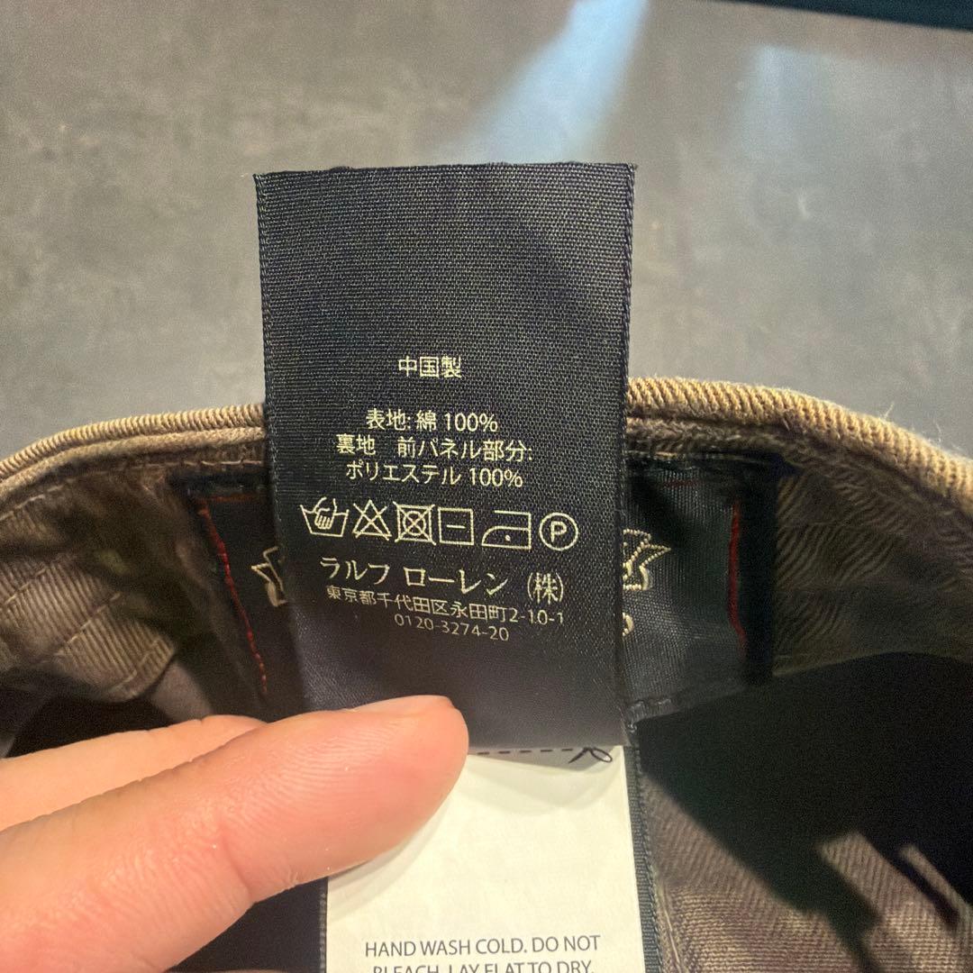 DOUBLE RL カーキキャップ