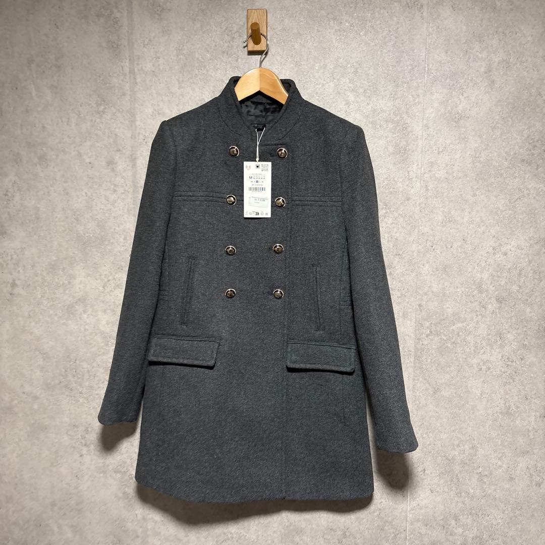 ZARA　ウールダブルブレストコート M