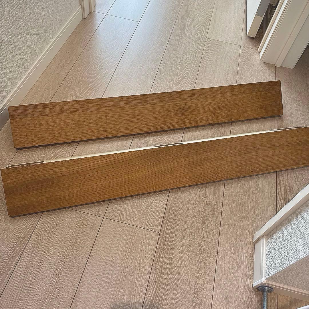 無印良品 壁に付けられる家具　オーク44cm×2本/ 88cm×2本　4本セット