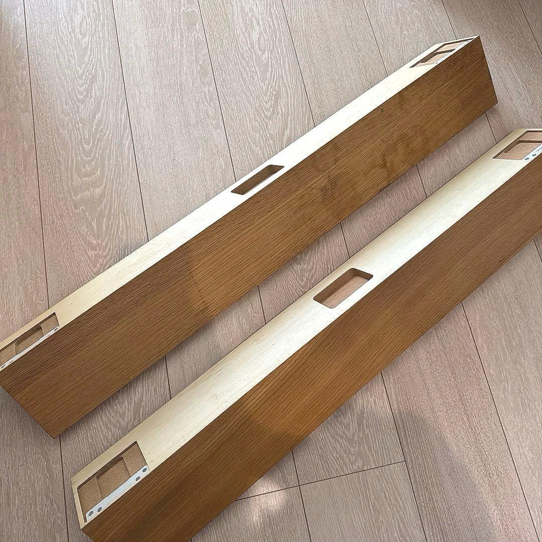 無印良品 壁に付けられる家具　オーク44cm×2本/ 88cm×2本　4本セット