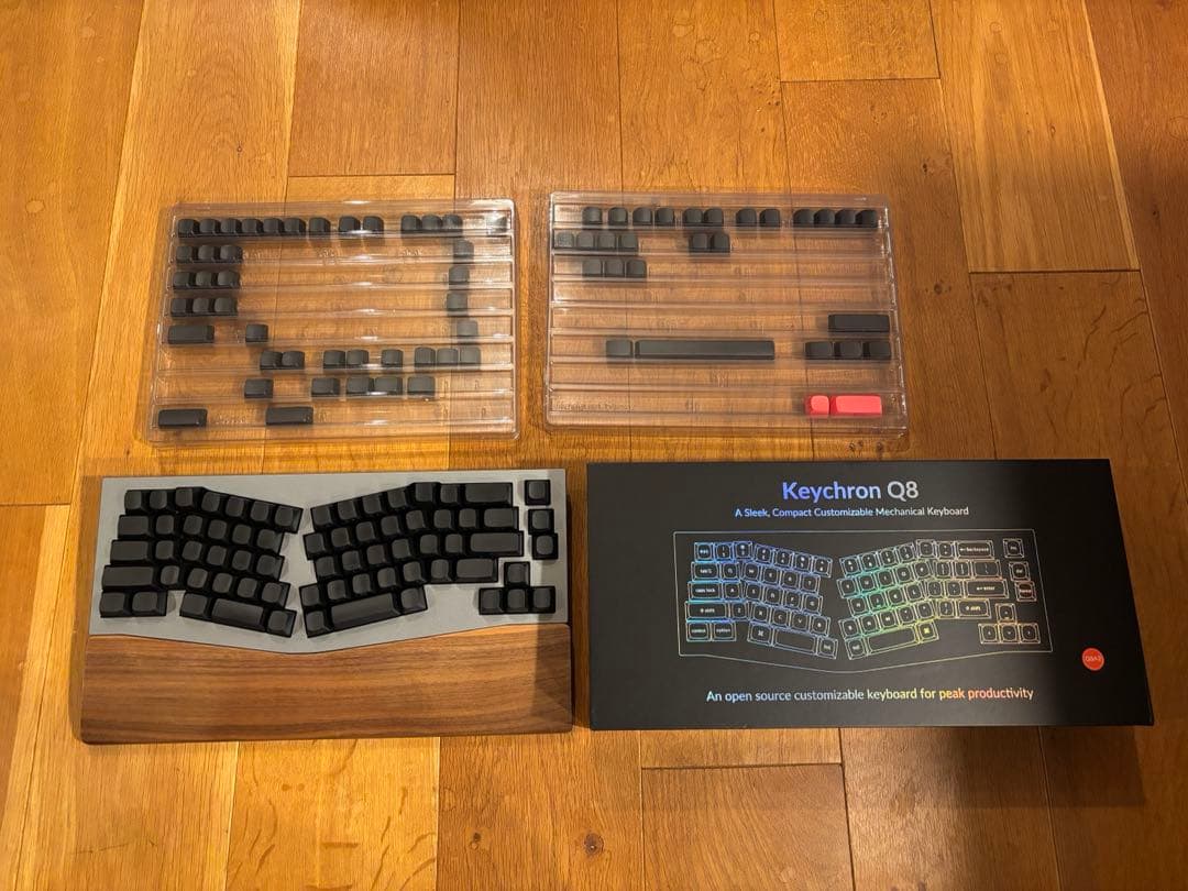 美品 Keychron Q8 Silver Gray アリス配列 有線接続のみ