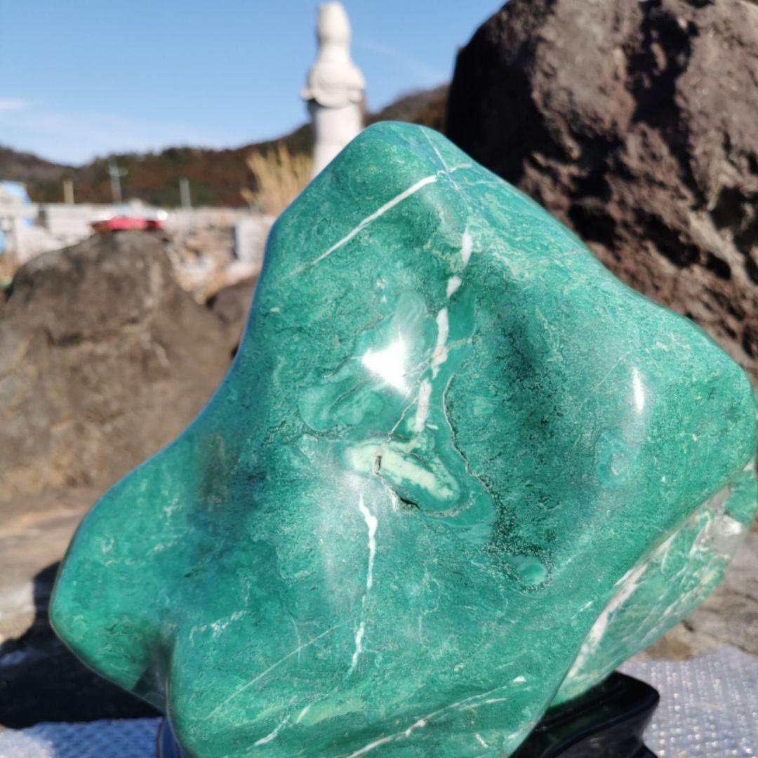 特大　ナミビア翡翠　26.6キロ　鑑賞石　石　置物　オブジェ　インテリア