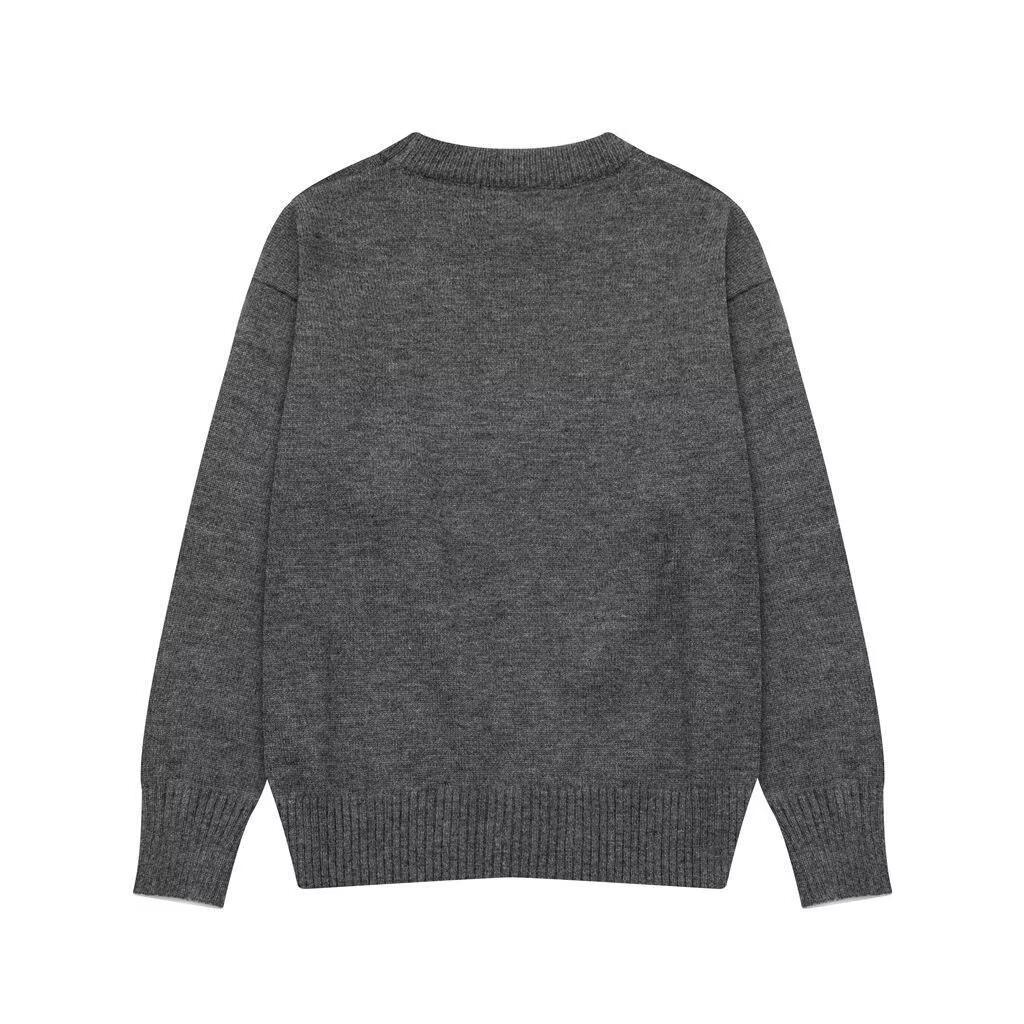 ami グレー ハートモチーフ セーター