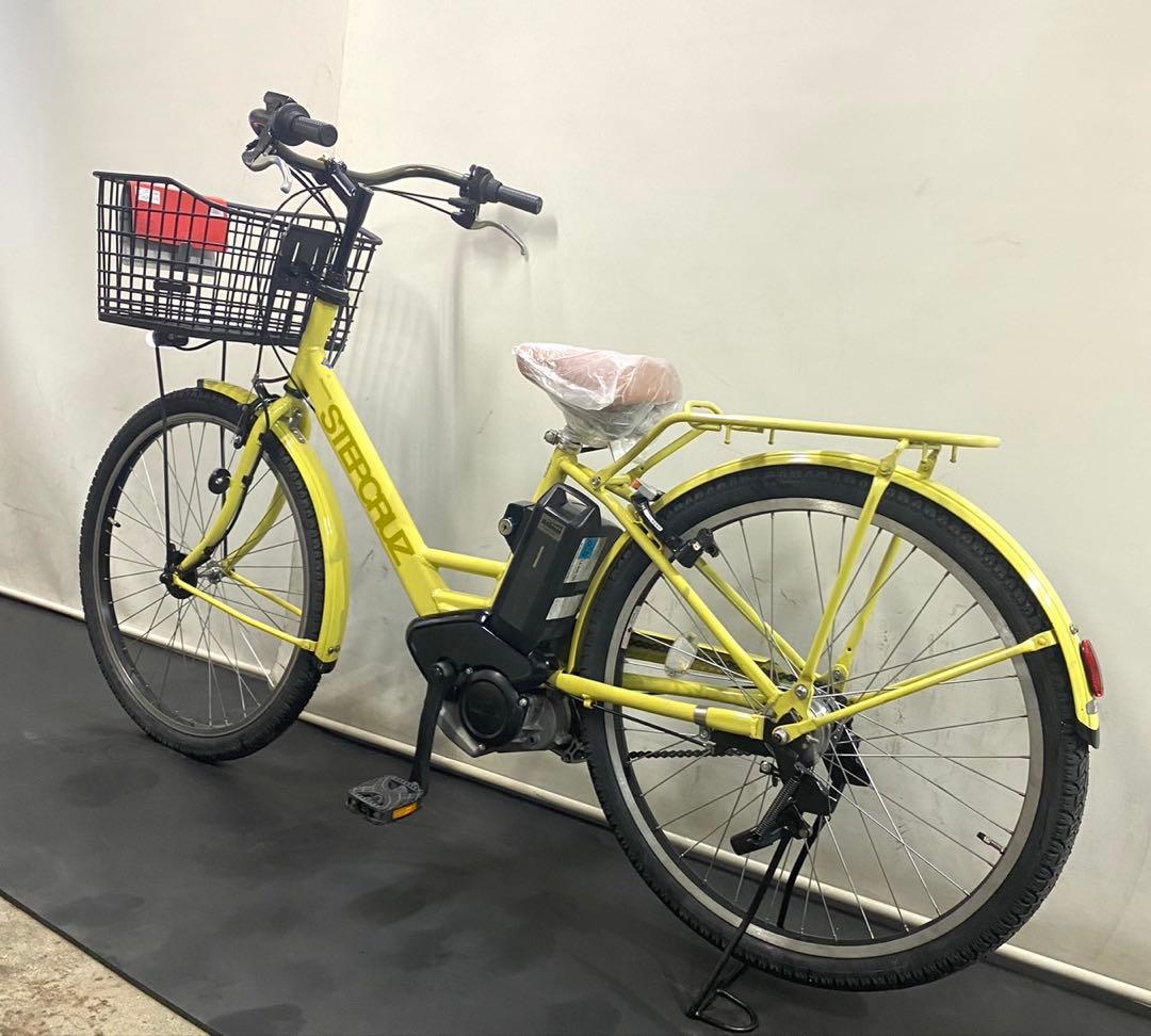 1年保証 送料無料　ブリヂストン　ステップクルーズ　黄色　電動アシスト自転車