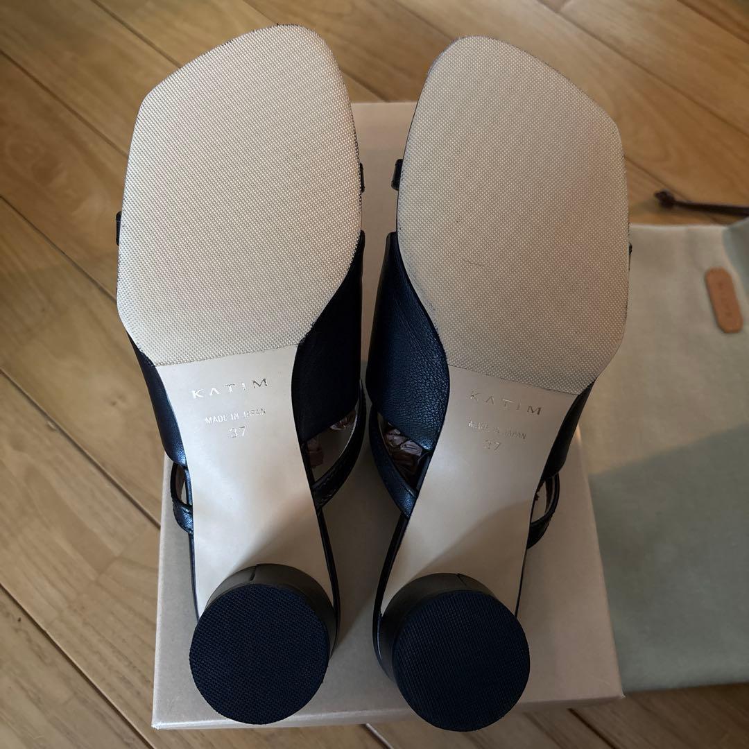 新品未使用KATIM ブラックミュール　37