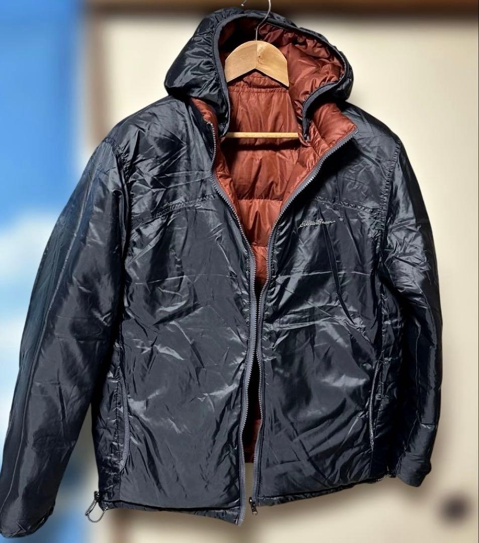 Eddie Bauer(エディーバウアー)リバーシブルフーデットダウンジャケット
