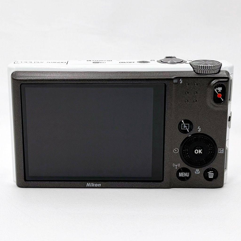 【美品】ニコン COOLPIX S9600 ホワイト コンデジ カメラ 中古