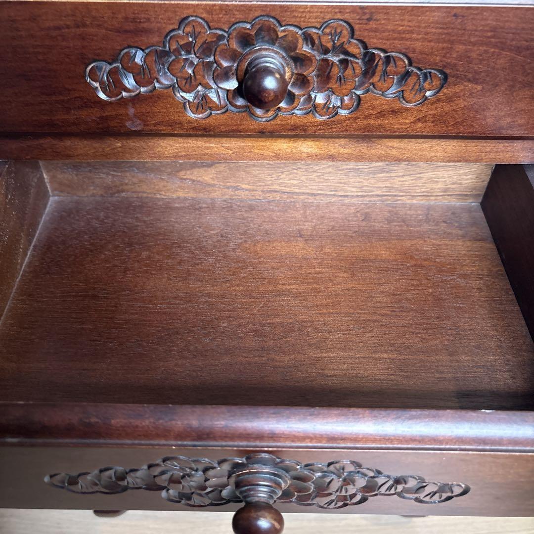 猫足キャビネット　チェストアジアン家具　小物入れ　電話台　アンティーク