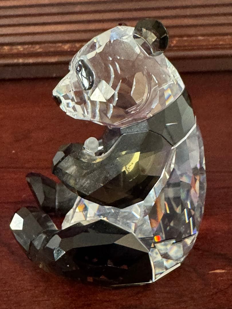 スワロフスキー　パンダ親子　フィギュリン