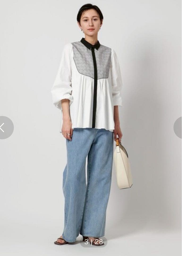 新品タグ付き　ユナイテッドアローズ　エンブロイダリー ロングスリーブ ブラウス