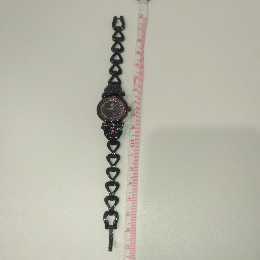 美品　限定モデル ANNA SUI ブラックローズ時計　アナログ