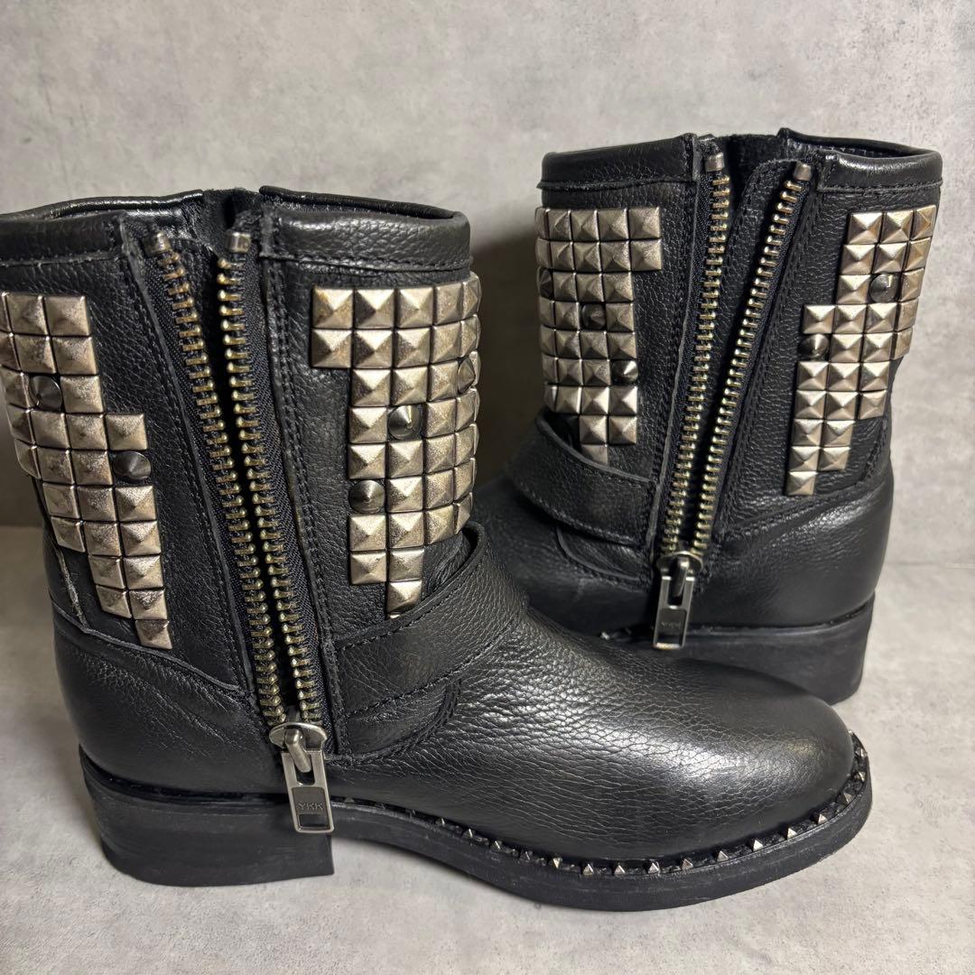 00s y2k ASH スタッズ エンジニアブーツ 37 23.5㎝