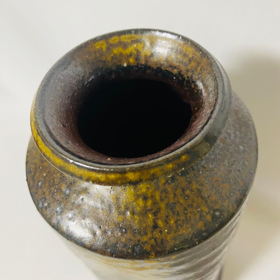 希少 高麗焼締 高麗焼 宋海 陶器 花瓶 フラワーベース 花器 中型 木箱