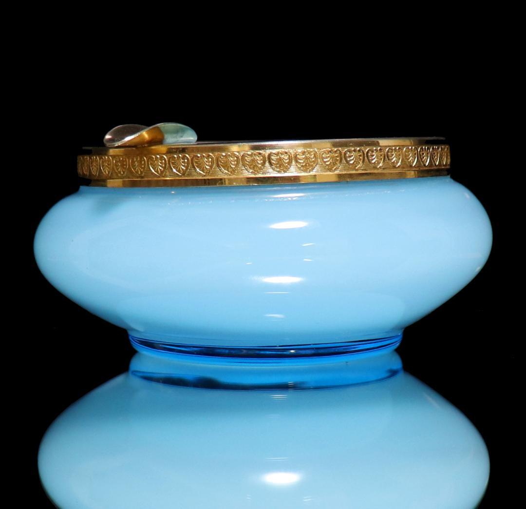 オールド・バカラ 激レア 大型ブロンズ装飾オパーリンクリスタル製灰皿 小物入れ