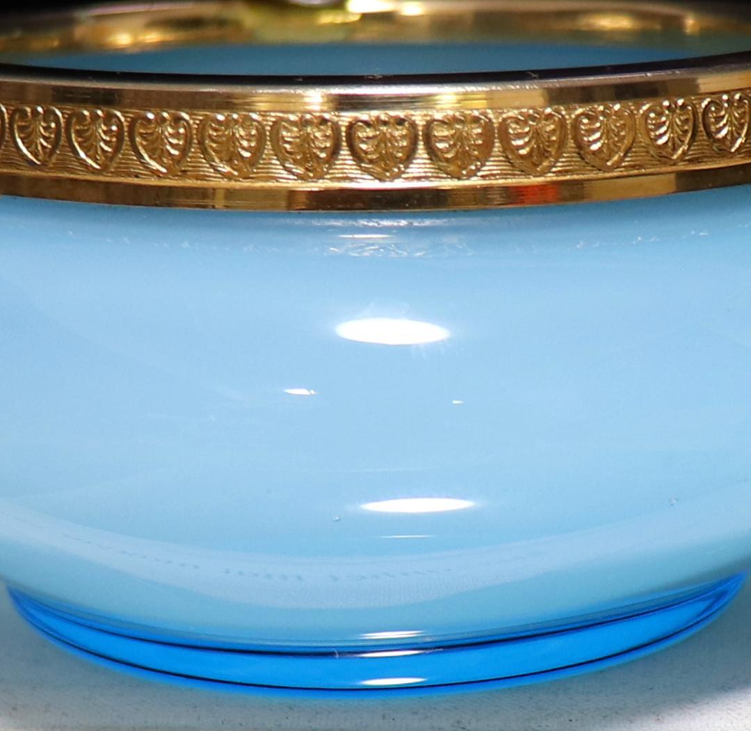 オールド・バカラ 激レア 大型ブロンズ装飾オパーリンクリスタル製灰皿 小物入れ