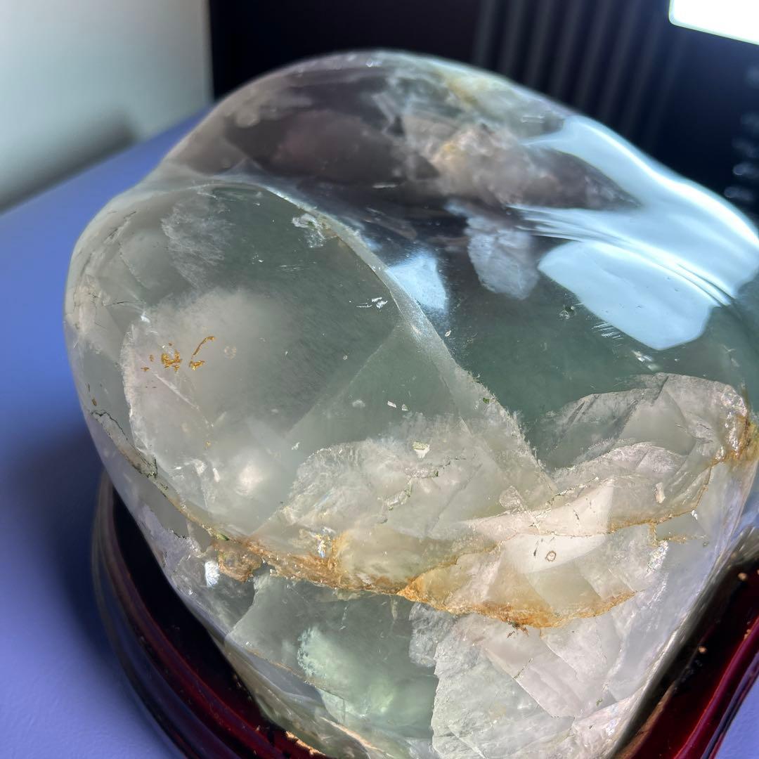 特大　最高の癒し.グリーンフローライト １４kg原石(購入者特典有り)