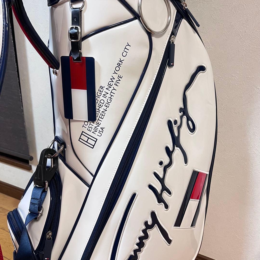 美品 トミーヒルフィガー キャディバッグ 9型 エナメル ユニセックス