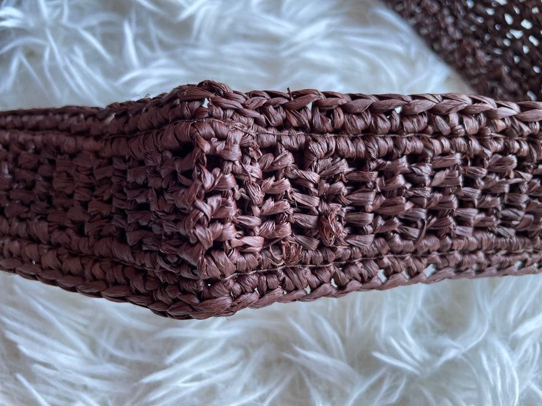 タグ付き✨ヘレンカミンスキー　ラフィア　カゴバッグ　ワンショルダー　リーフ