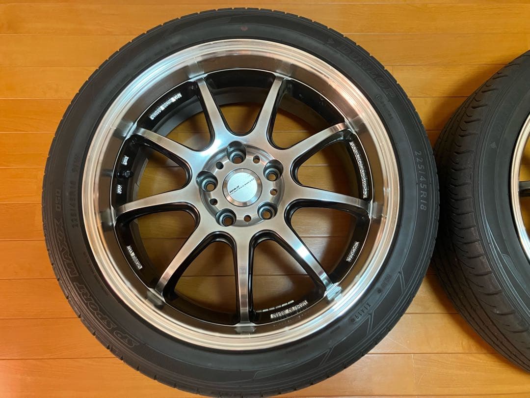 中K　美品WORK EMOTION D9R 18インチ タイヤ付　1本