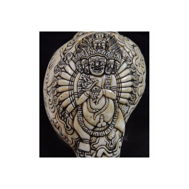 ◆ チベット密教法具　法螺貝（シャンカ）ヴァジュラ・バイラヴァ