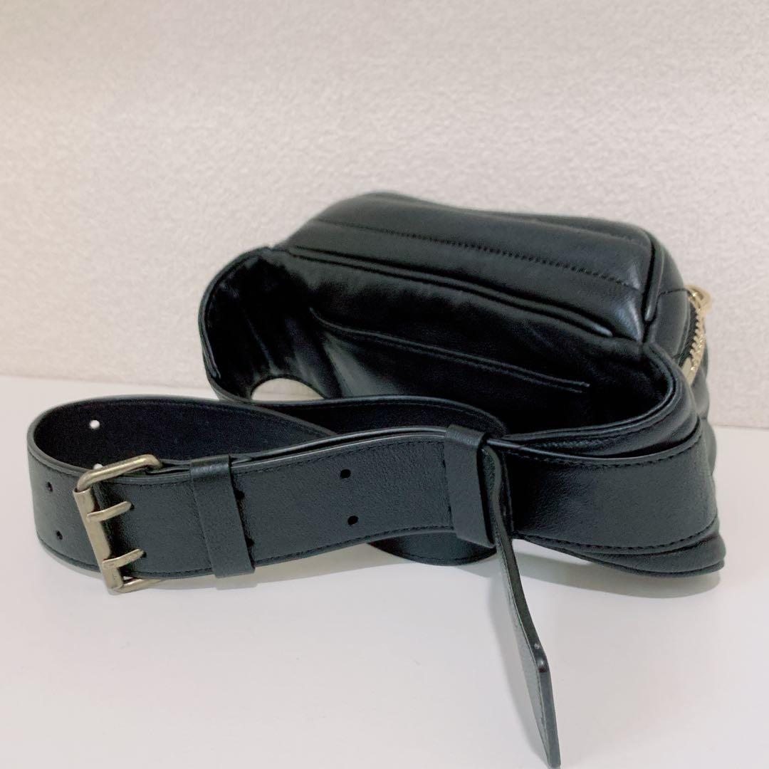 【美品】ALLSAINTS オールセインツ ウエストバッグ ウエストポーチ 黒