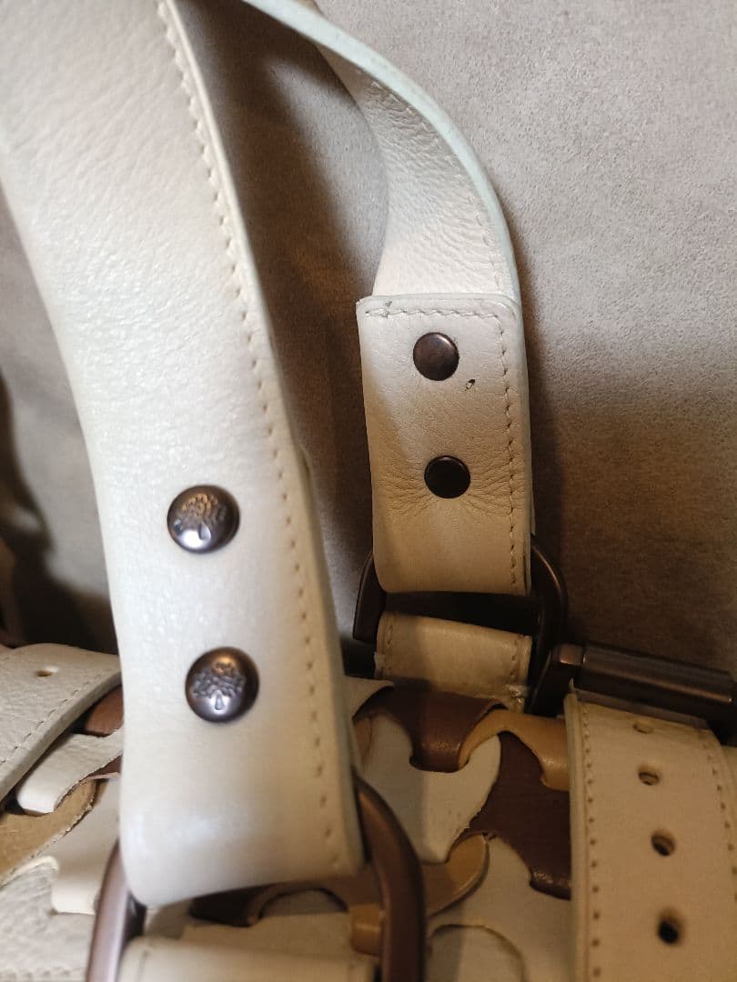 MULBERRY マルベリー ロクサンヌ トライトーンウーブンレザーサッチェル