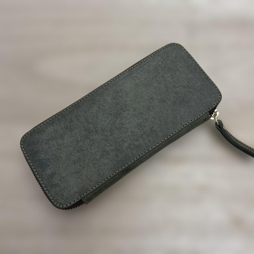 バハギア　Bagagia&Craft ラウンドジップペンケース グリージオ