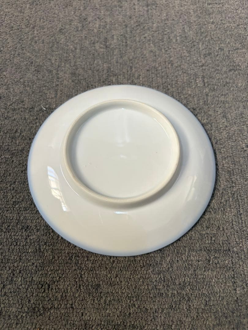 青い花柄の平皿　10皿セット