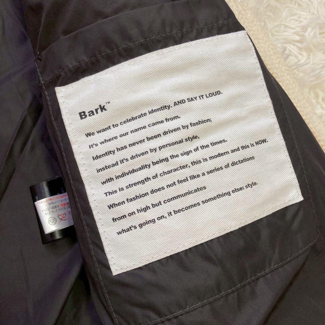 Bark ニットコート アイボリー S フード付き カジュアル ダッフル風