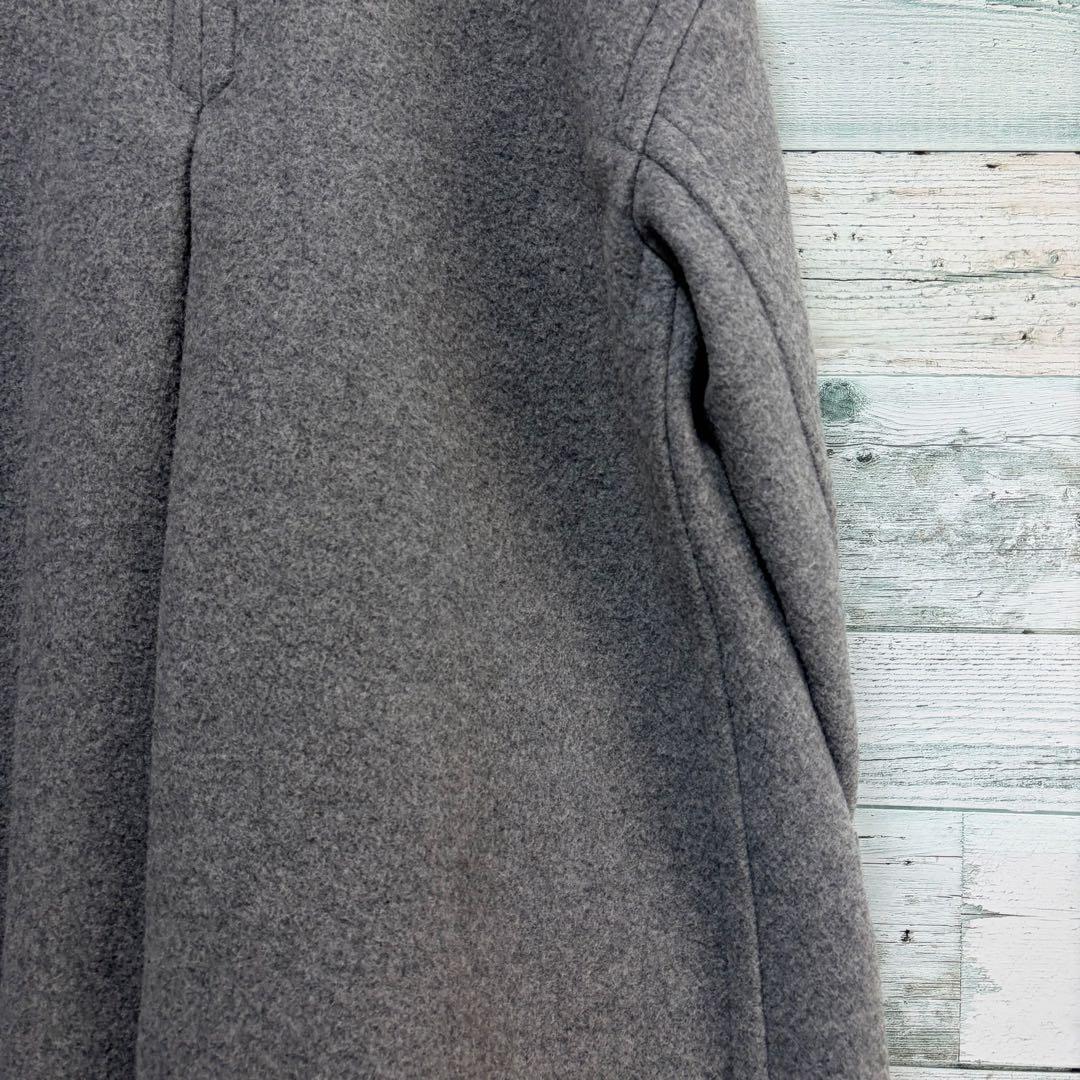 イエナ　IENA オーバーシルエットウールコート　Aライン　グレー　比翼ボタン