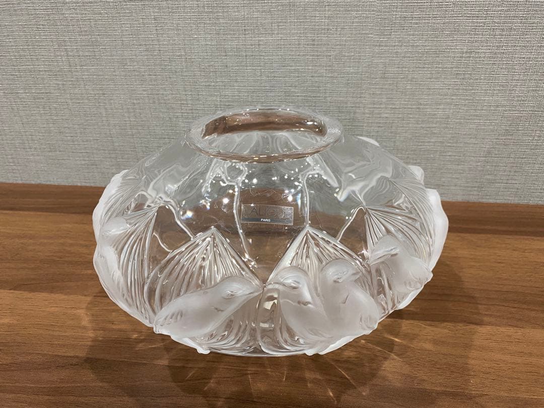【未使用】ラリック LALIQUE 鳥　クリスタル　花瓶　ボウル