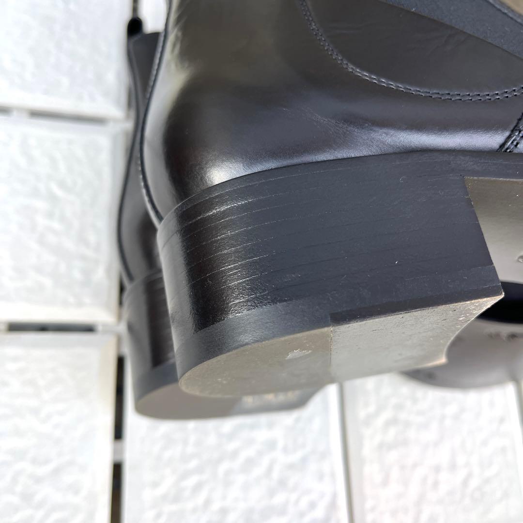 39 SARTORE サイドゴア　ショートブーツ　黒　大きいサイズ　25.5