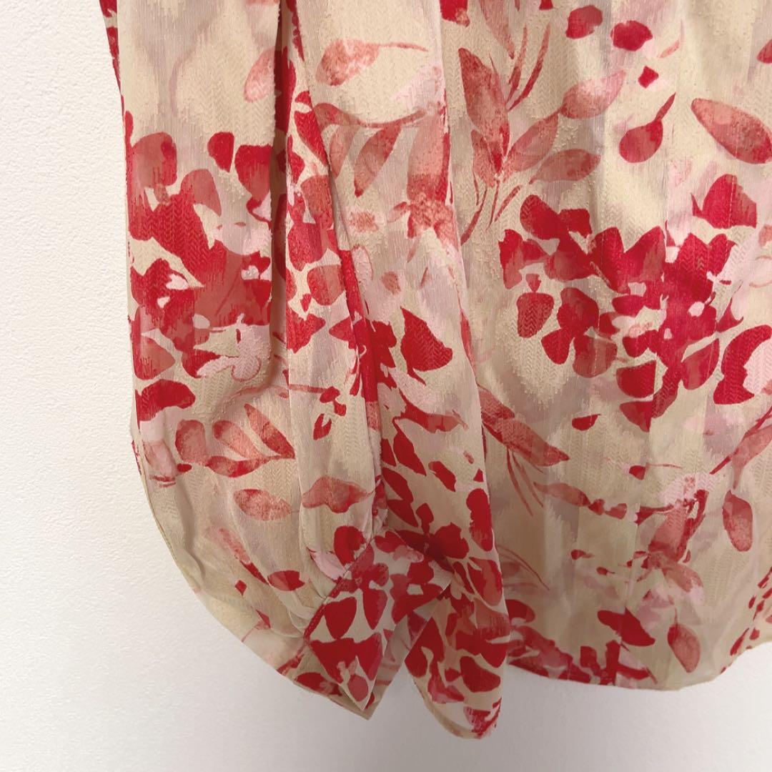 23SS エストネーション フラワープリントブラウス フリーサイズ