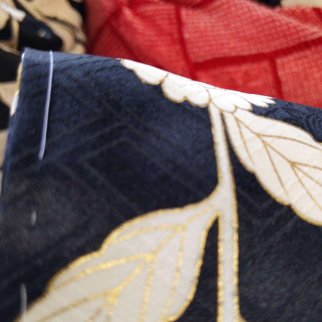 409黒しつけ付　束熨斗　落款　　正絹8点振袖フルセット成人卒業結婚式