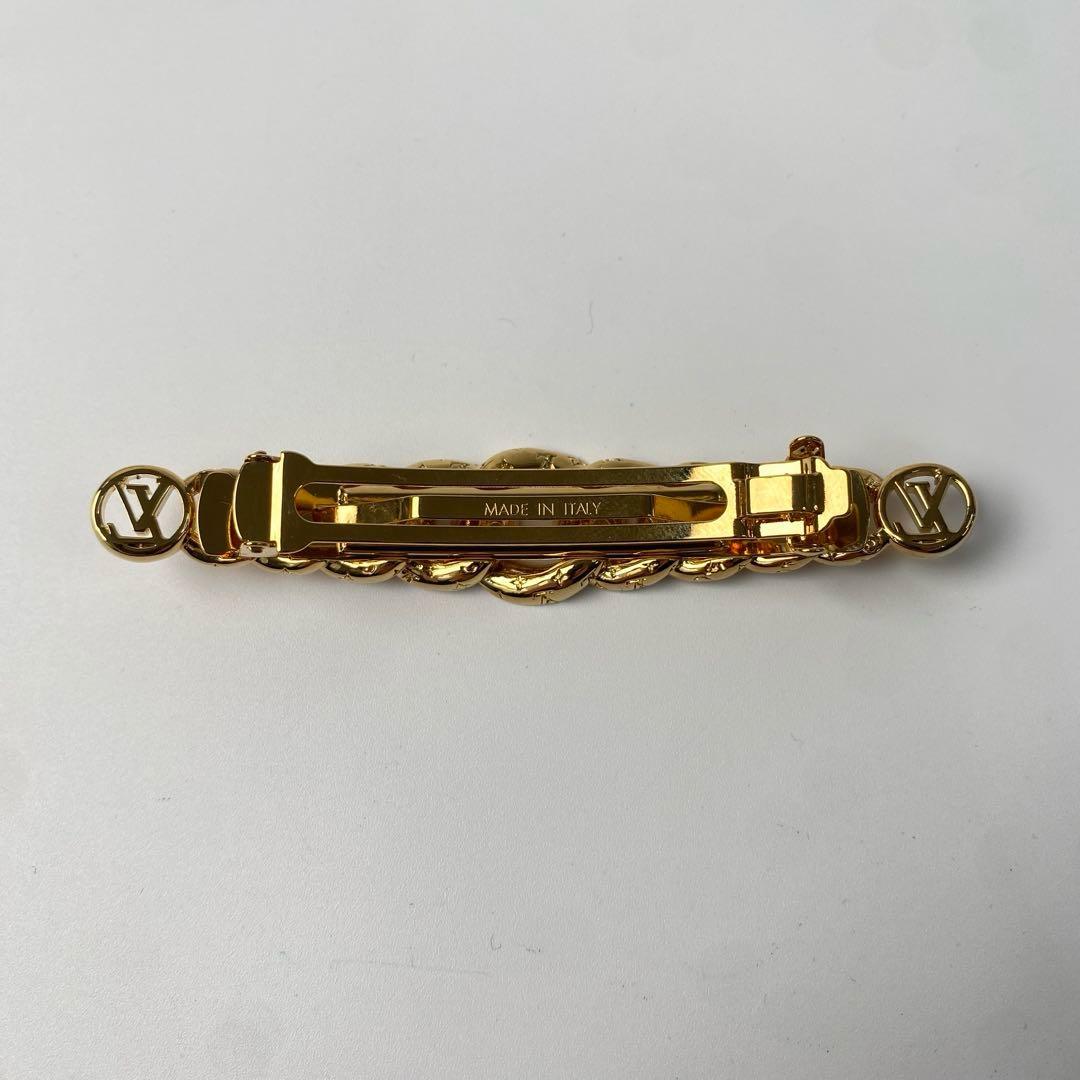 美品 ルイ ヴィトン アクセソワール シュブ 2D バレッタ ゴールド