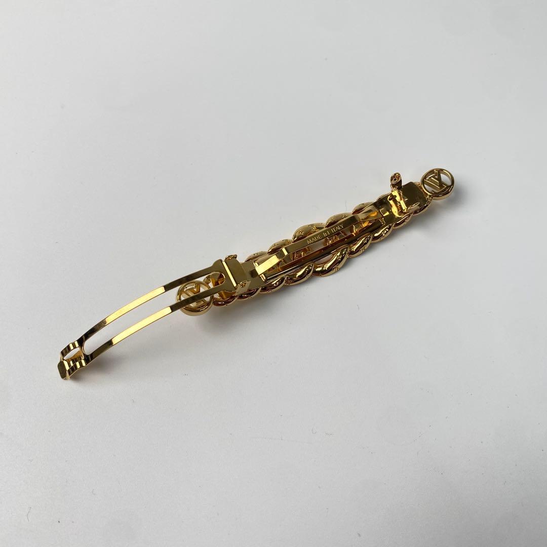 美品 ルイ ヴィトン アクセソワール シュブ 2D バレッタ ゴールド