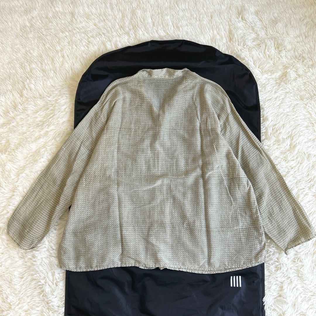 美品✨ババグーリ シルク×コットン ロングスリーブシャツ 総柄 洗える 近年