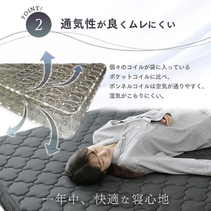 布団 引っ越し 引越しボンネルコイル マットレス ダブル 寝具 布団 ベッド