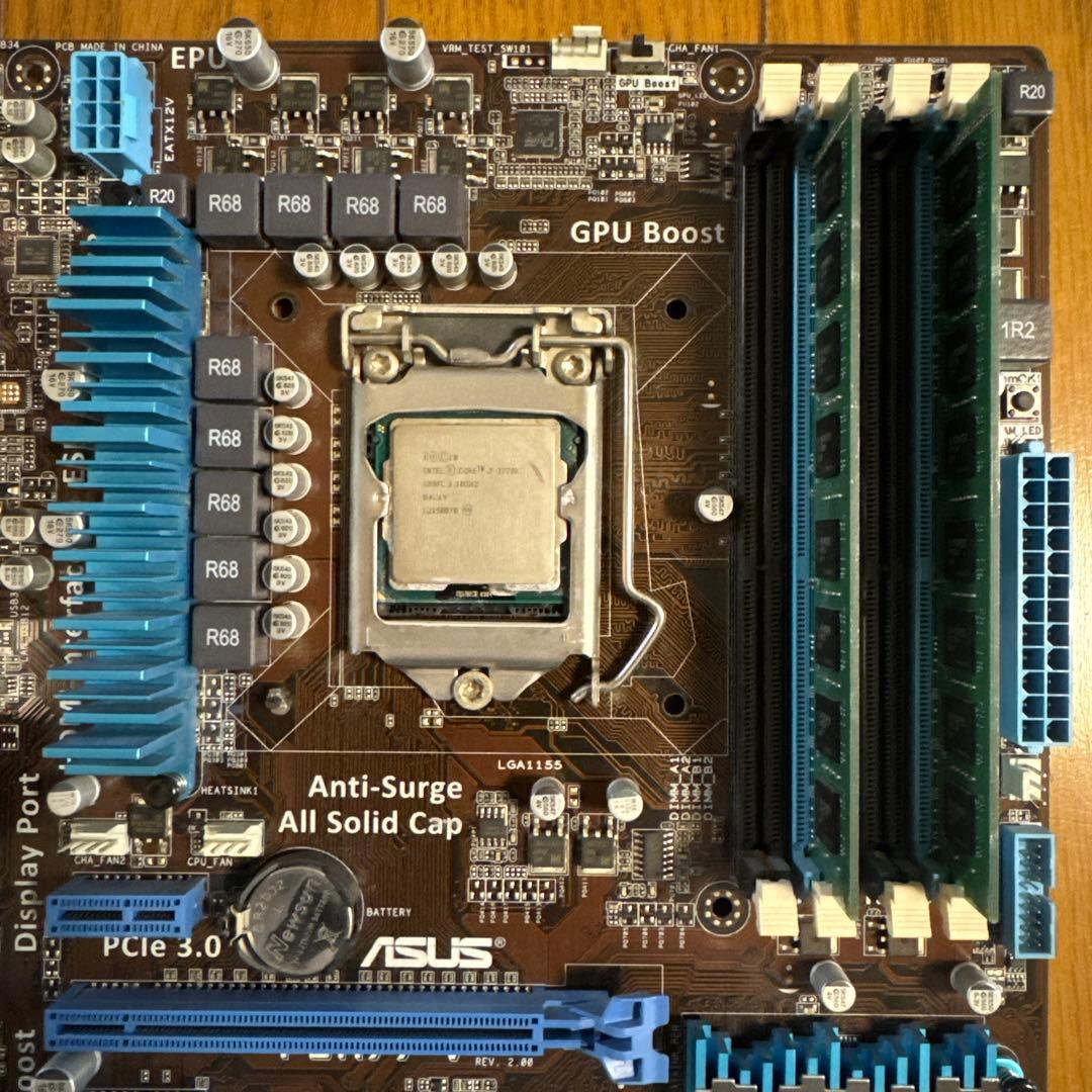 PBH77-V + CORE i7-3770/16gbメモリセット