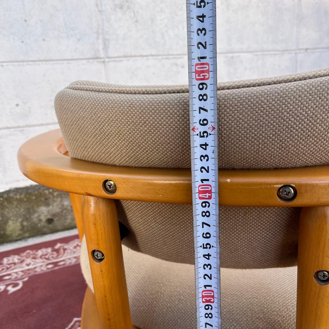 無限工房◾️かに座椅子 ローチェア 福竹産業 木製家具 リラックスチェア