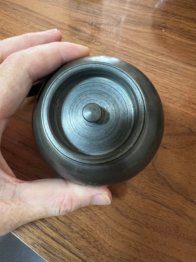 中国茶入り 古錫　茶道具