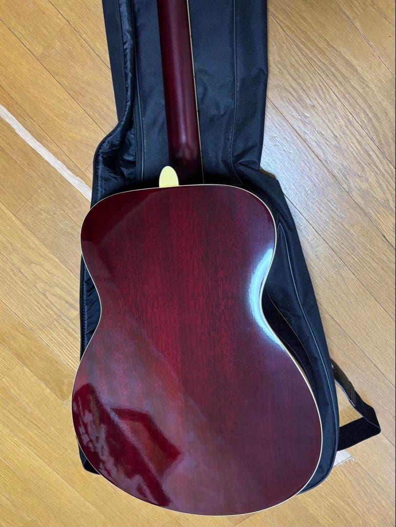 Yamaha アコースティックギター レッドグラデーション☆花☆